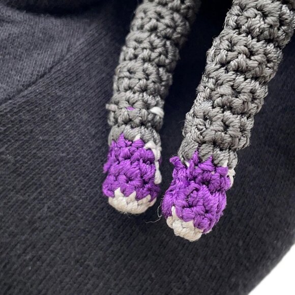 MIUMIU Technical Yarn Trick Bag Charm Recycled Polyester Gray/Brown/Red 5TT260 - Picture 9 of 14